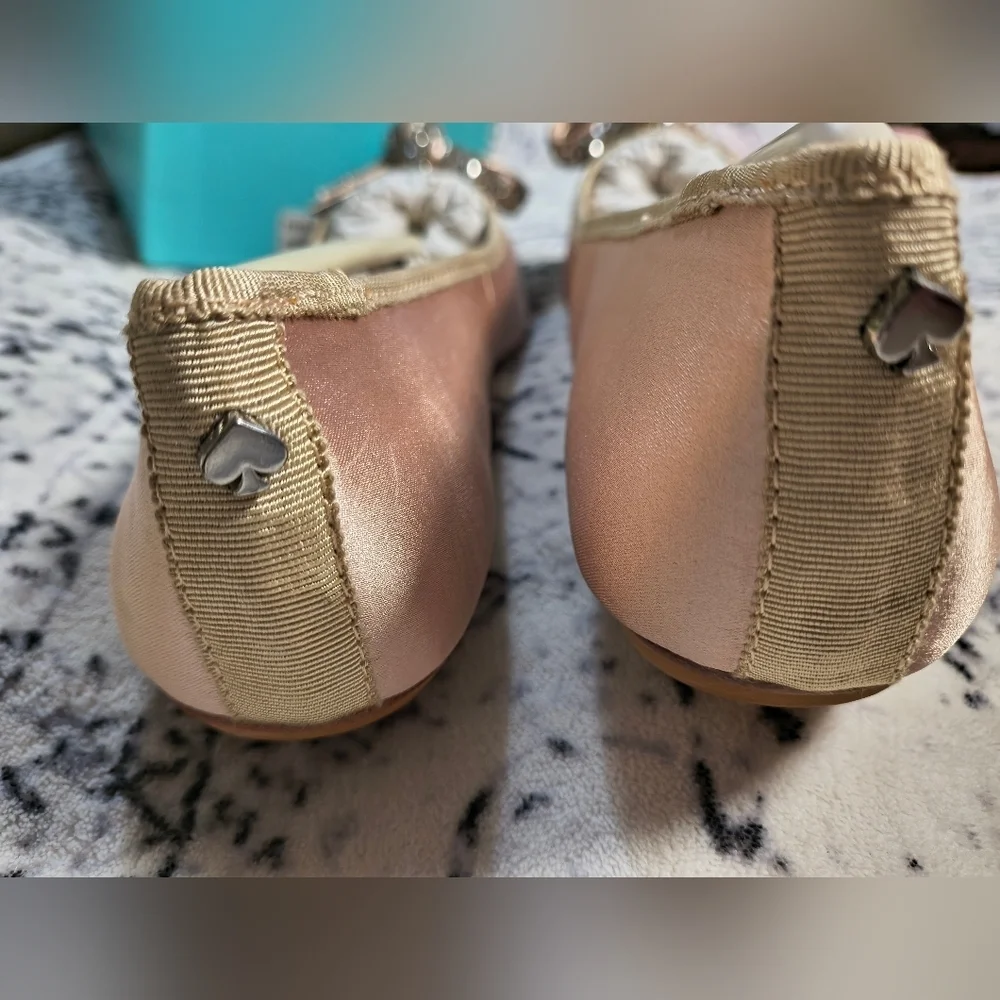 Kate Spade Freya Gold Roasted Peanut Ballet Flats - US 8 defaced